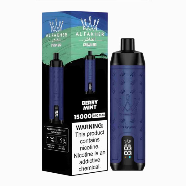 Al Fakher Crown Bar 15000 Pro Max Vape Bobice i Menta