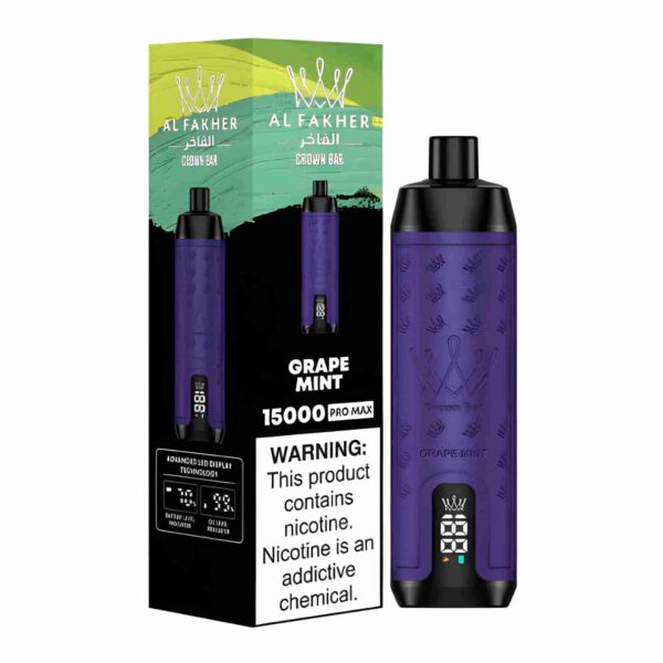 Al Fakher Crown Bar 15000 Pro Max Vape Grođže i Menta