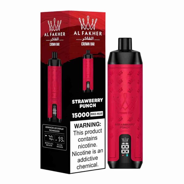 Al Fakher Crown Bar 15000 Pro Max Vape Zrela Jagoda