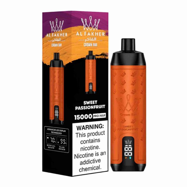 Al Fakher Crown Bar 15000 Pro Max Vape Slatka Marakuja