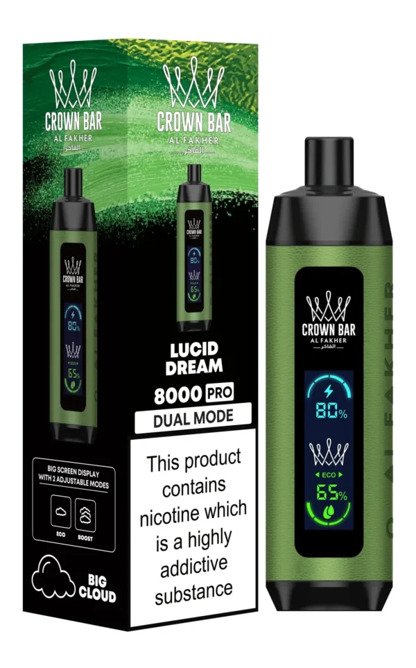 Al Fakher Crown Bar 8000 Pro Dual Mode Vape Lucidni San