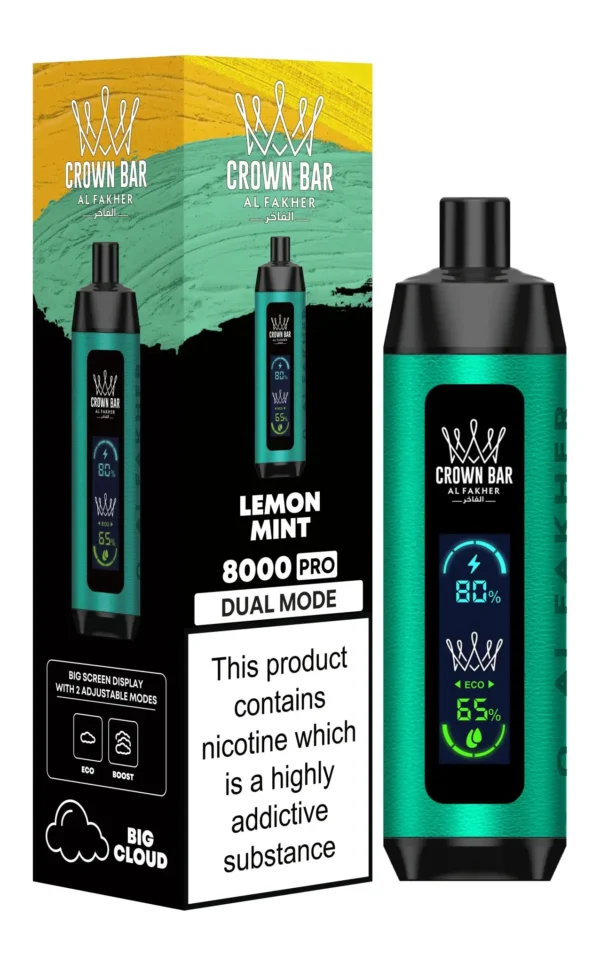 Al Fakher Crown Bar 8000 Pro Dual Mode Vape Limun i Menta