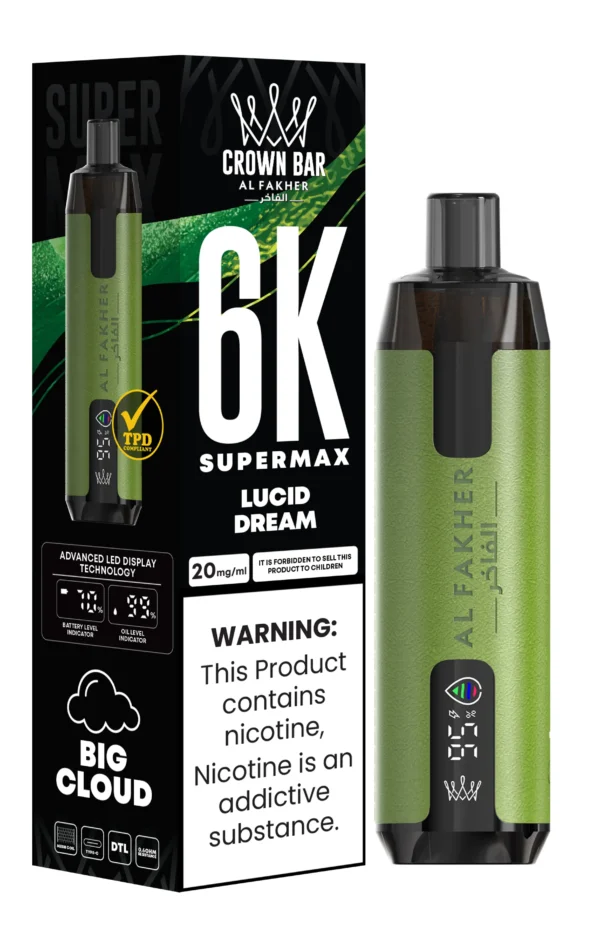 Al Fakher Crown Bar 6000 Super Max Vape Lucidni San