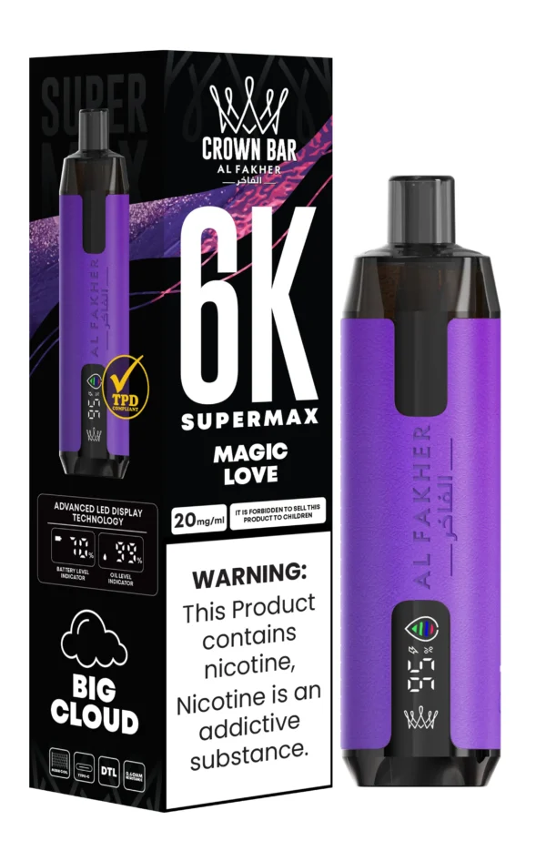 Al Fakher Crown Bar 6000 Super Max Vape Magična Ljubav